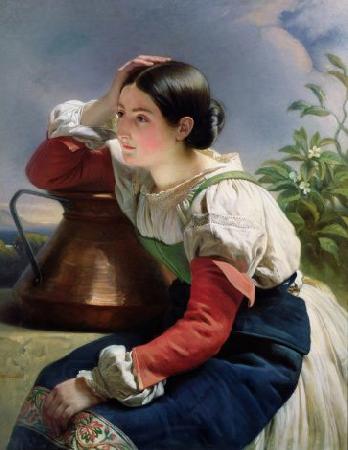 Franz Xaver Winterhalter Young Italian Girl at the Well oil painting picture